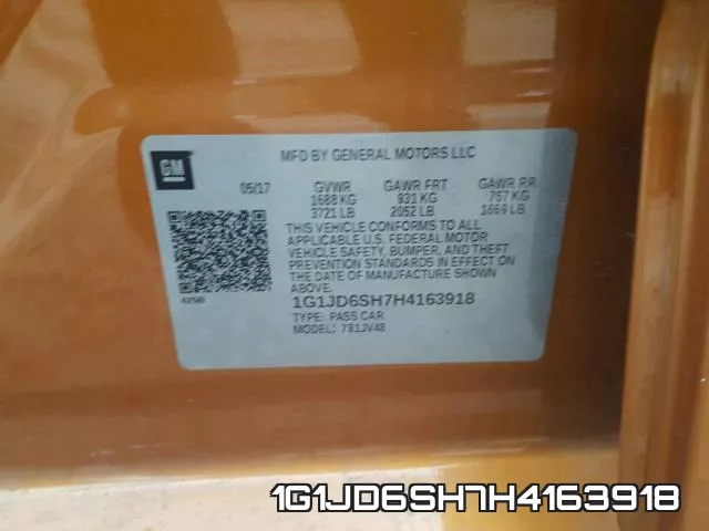 1G1JD6SH7H4163918 фото 2