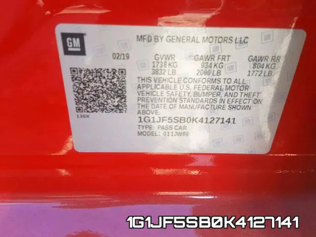 1G1JF5SB0K4127141 фото 2