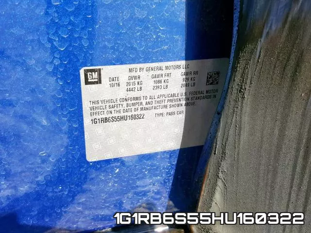 1G1RB6S55HU160322 фото 2
