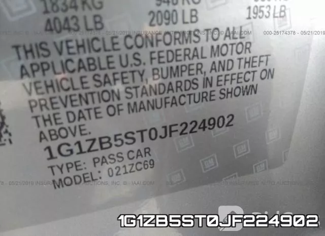 1G1ZB5ST0JF224902 фото 10
