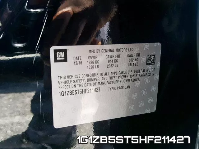 1G1ZB5ST5HF211427 фото 2