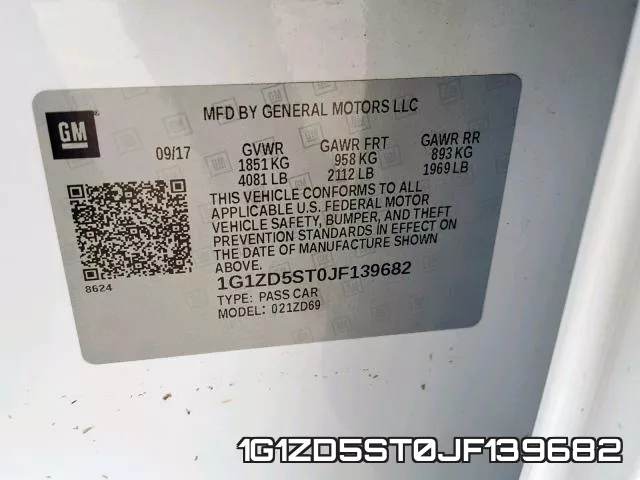 1G1ZD5ST0JF139682 фото 2