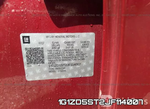 1G1ZD5ST2JF114007 фото 10