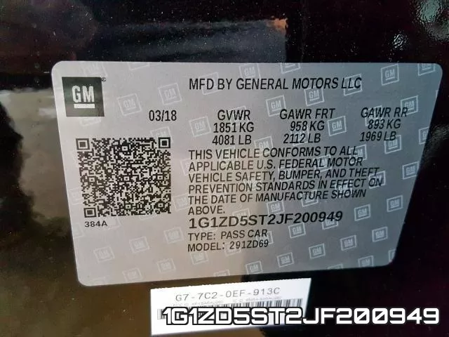 1G1ZD5ST2JF200949 фото 2