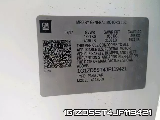 1G1ZD5ST4JF119421 фото 2