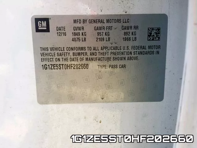 1G1ZE5ST0HF202660 фото 2