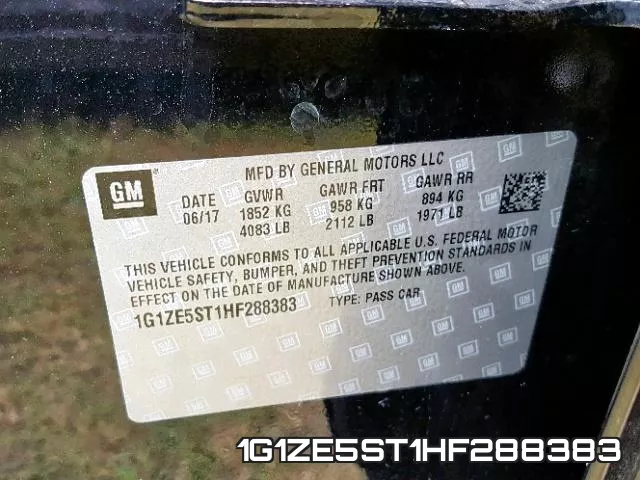 1G1ZE5ST1HF288383 фото 2