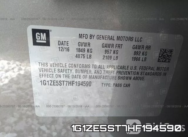 1G1ZE5ST7HF194590 фото 9