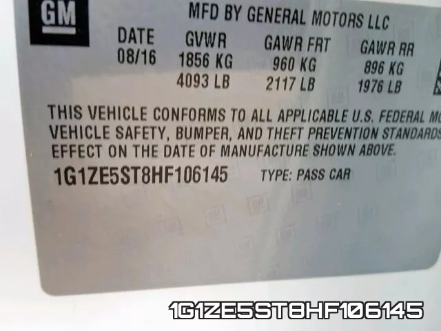 1G1ZE5ST8HF106145 фото 2
