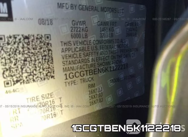 1GCGTBEN6K1122218 фото 10