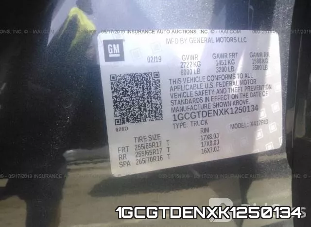 1GCGTDENXK1250134 фото 10