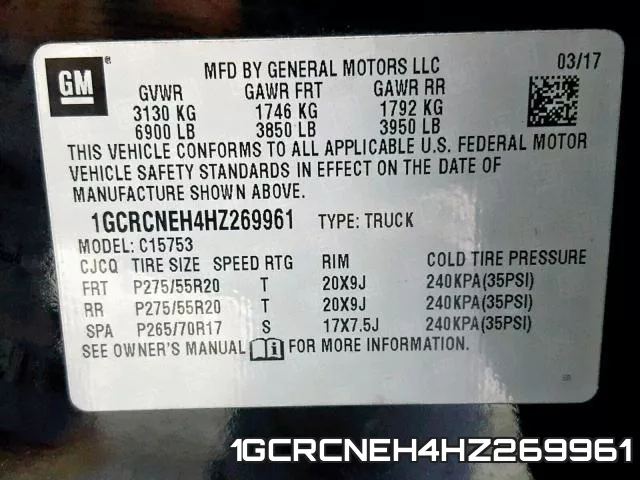 1GCRCNEH4HZ269961 фото 2