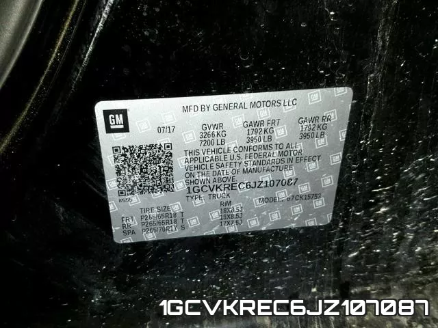 1GCVKREC6JZ107087 фото 2