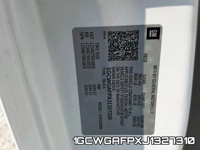 1GCWGAFPXJ1327310 фото 2
