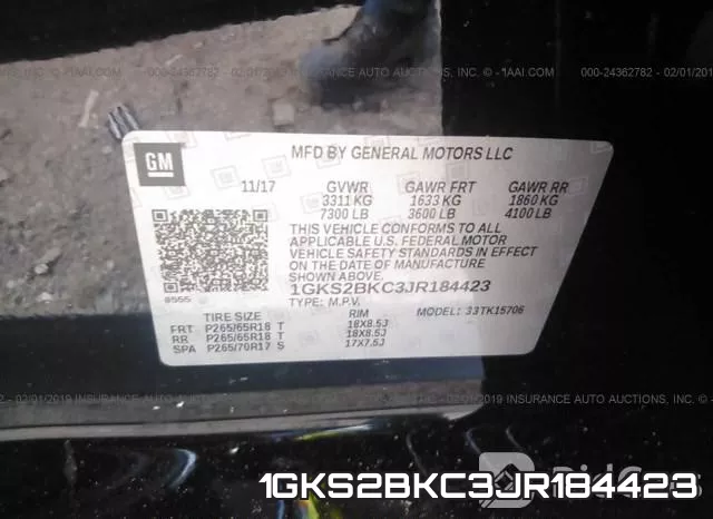 1GKS2BKC3JR184423 фото 10