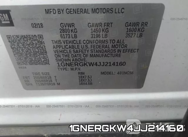 1GNERGKW4JJ214160 фото 10