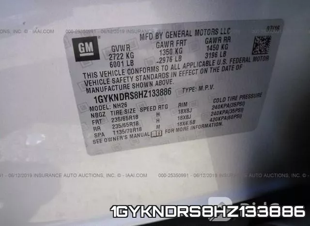 1GYKNDRS8HZ133886 фото 10