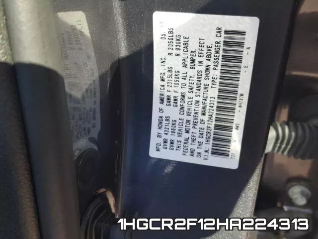 1HGCR2F12HA224313 фото 2