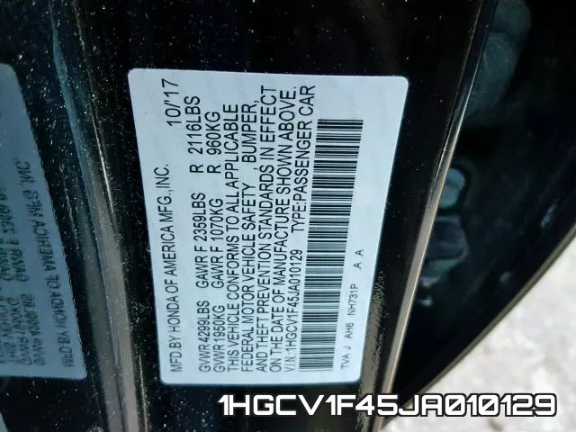 1HGCV1F45JA010129 фото 2