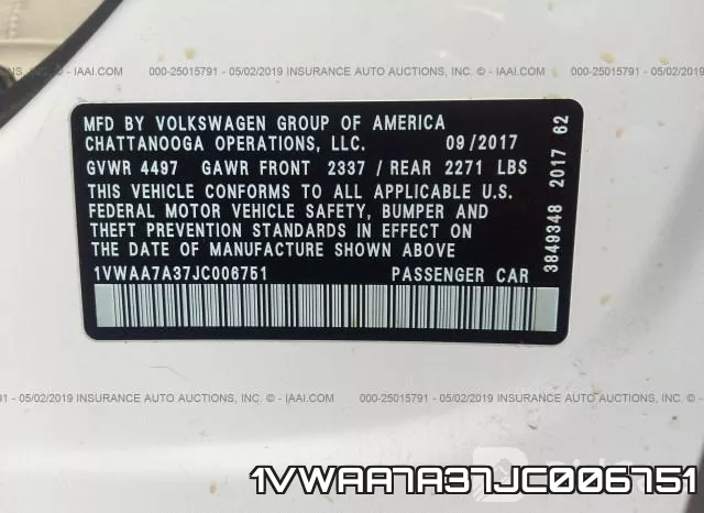1VWAA7A37JC006751 фото 10