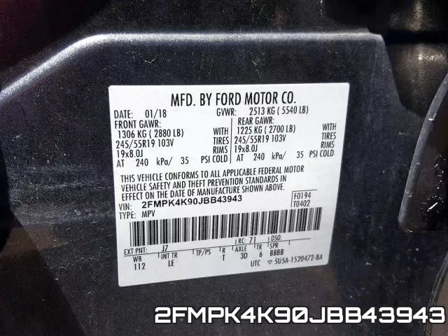 2FMPK4K90JBB43943 фото 2