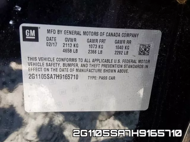 2G1105SA7H9165710 фото 2