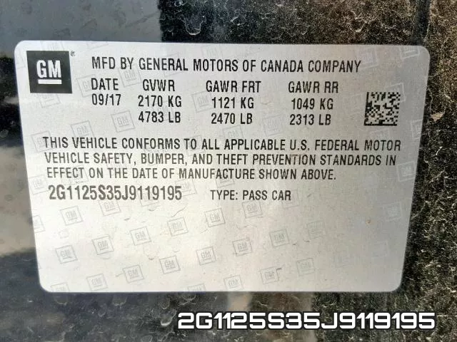 2G1125S35J9119195 фото 2