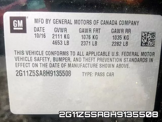 2G11Z5SA8H9135508 фото 2