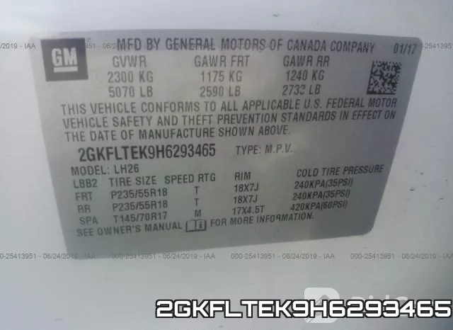 2GKFLTEK9H6293465 фото 10