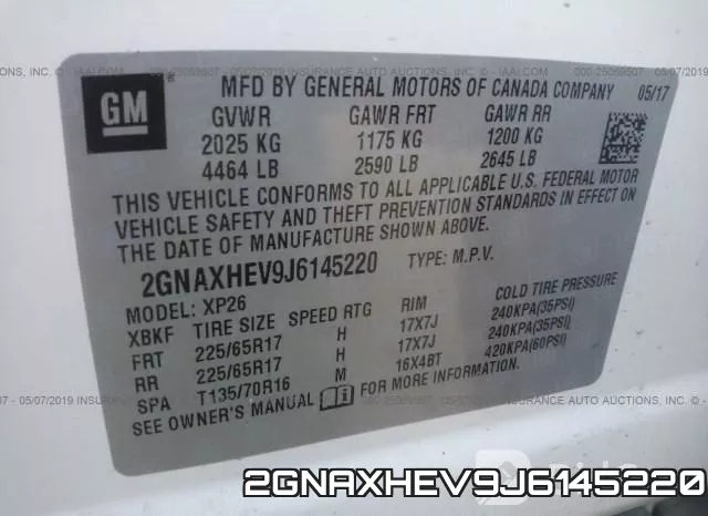 2GNAXHEV9J6145220 фото 10