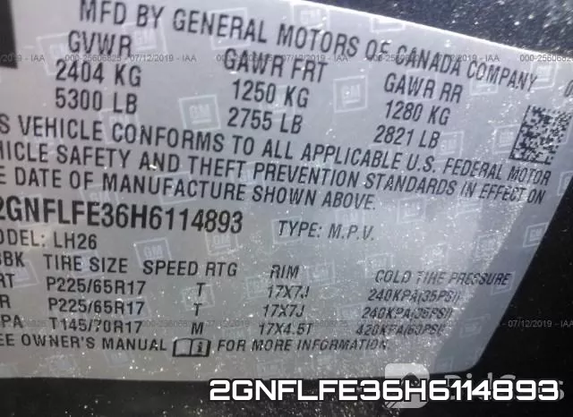 2GNFLFE36H6114893 фото 10