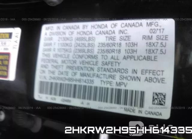 2HKRW2H95HH614335 фото 10