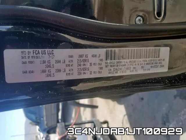 3C4NJDAB1JT100929 фото 2