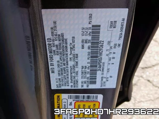 3FA6P0HD7HR293622 фото 2