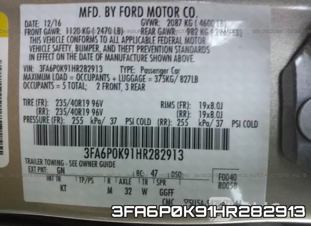 3FA6P0K91HR282913 фото 10