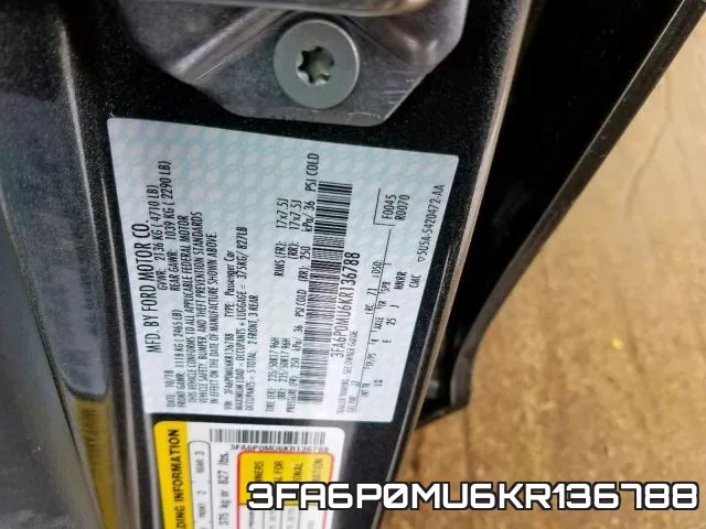 3FA6P0MU6KR136788 фото 2