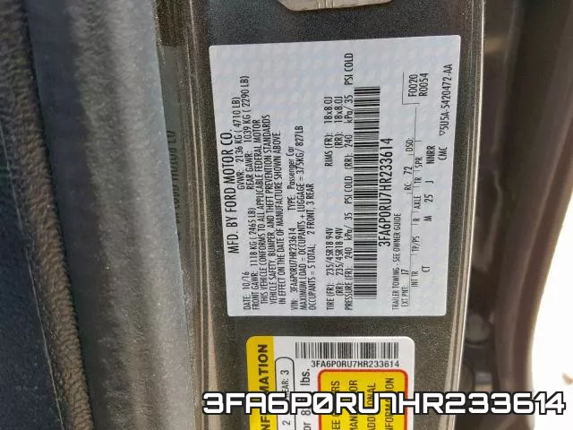 3FA6P0RU7HR233614 фото 2