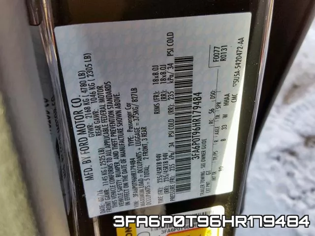 3FA6P0T96HR179484 фото 2