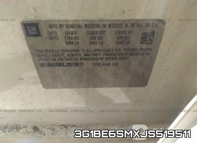 3G1BE6SMXJS519511 фото 10