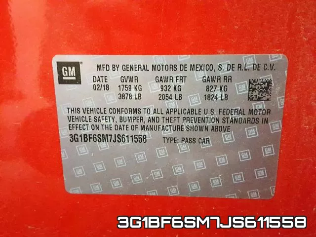 3G1BF6SM7JS611558 фото 2