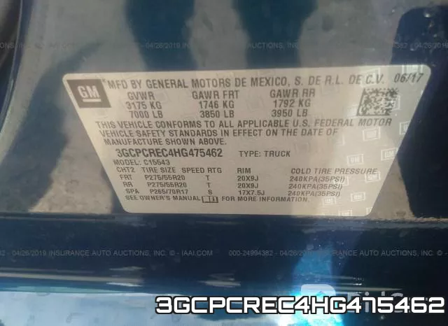 3GCPCREC4HG475462 фото 9