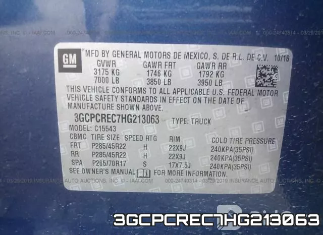 3GCPCREC7HG213063 фото 10