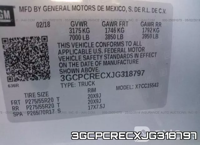 3GCPCRECXJG318797 фото 10