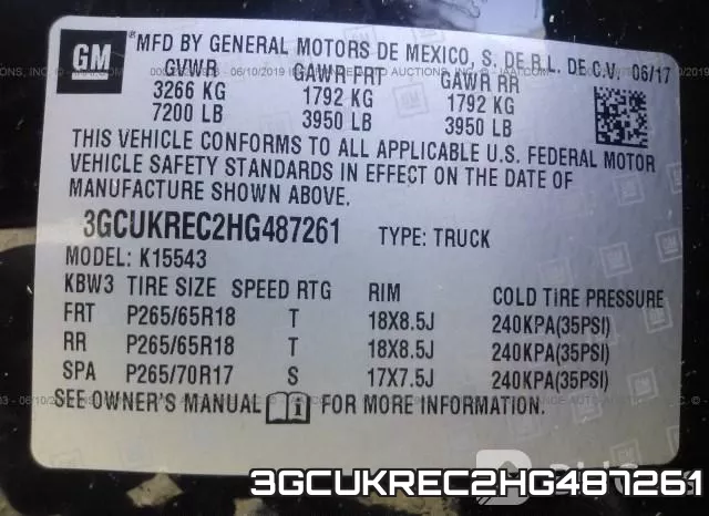 3GCUKREC2HG487261 фото 10