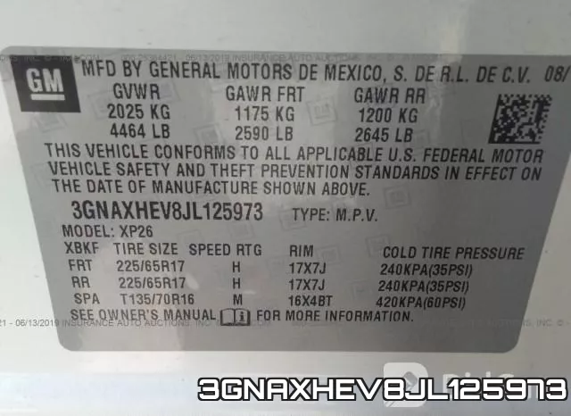 3GNAXHEV8JL125973 фото 10