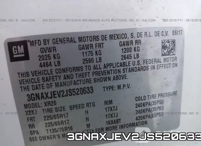 3GNAXJEV2JS520633 фото 10