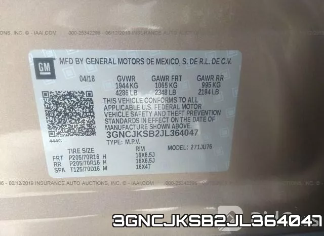 3GNCJKSB2JL364047 фото 10