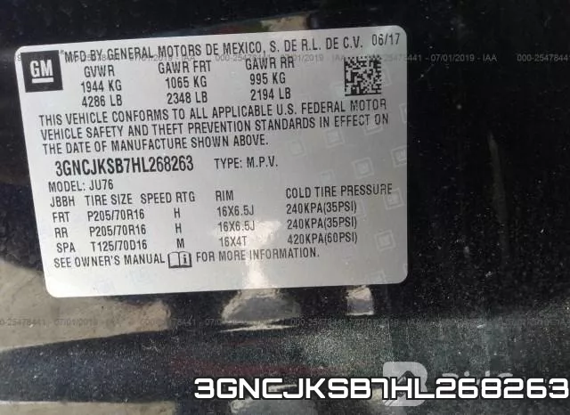 3GNCJKSB7HL268263 фото 10