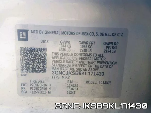 3GNCJKSB9KL171430 фото 2