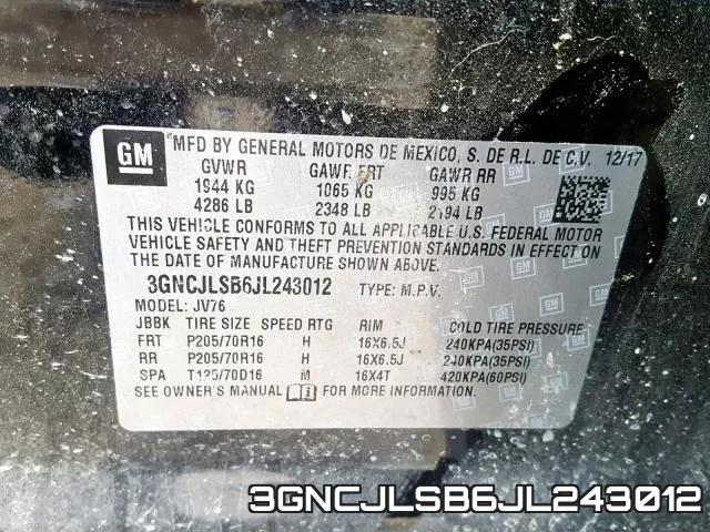 3GNCJLSB6JL243012 фото 2